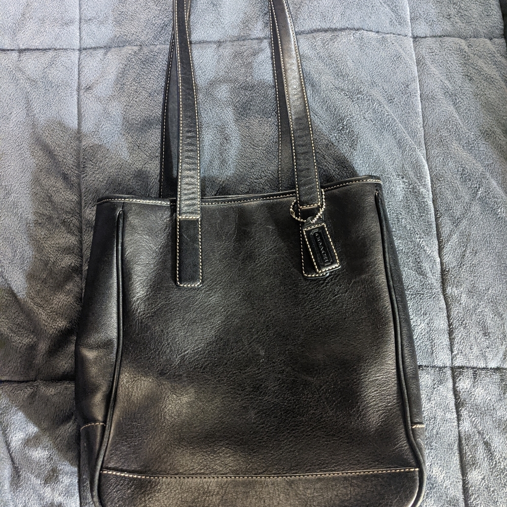 Leather genuine coach purse